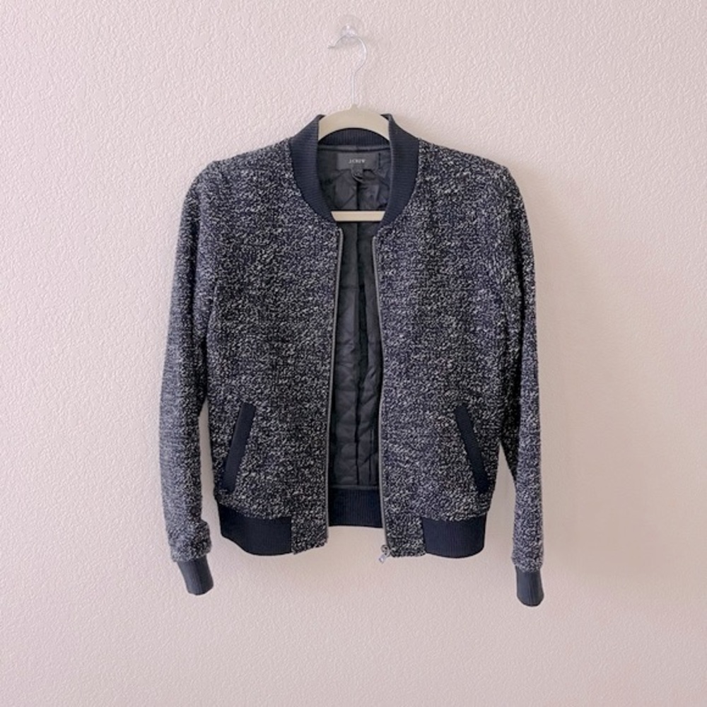 J. Crew Tweed Bomber Jacket